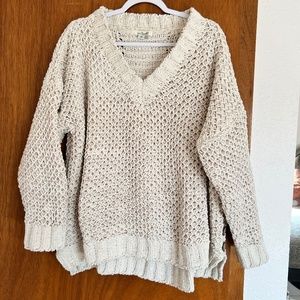 Chunky Knit Sweater with Button accents